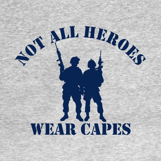 Not All Heroes Wear Capes (navy) by Pixhunter